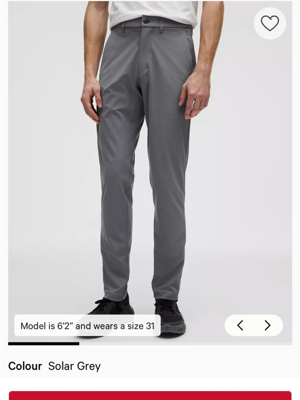 lululemon athletica commission slim-fit pant